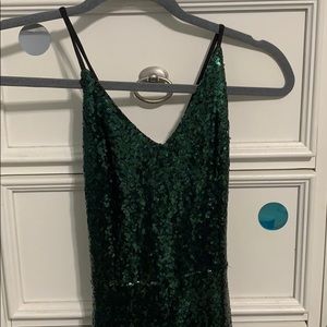Green Sequin Prom  Dress